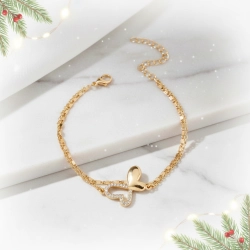 BRANSOLETKA Z MOTYLEM POZŁACANA