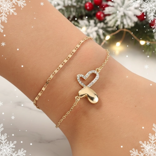 BRANSOLETKA Z MOTYLEM POZŁACANA