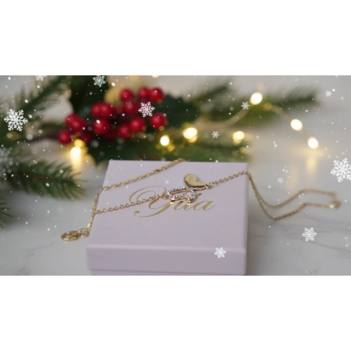 BRANSOLETKA Z MOTYLEM POZŁACANA